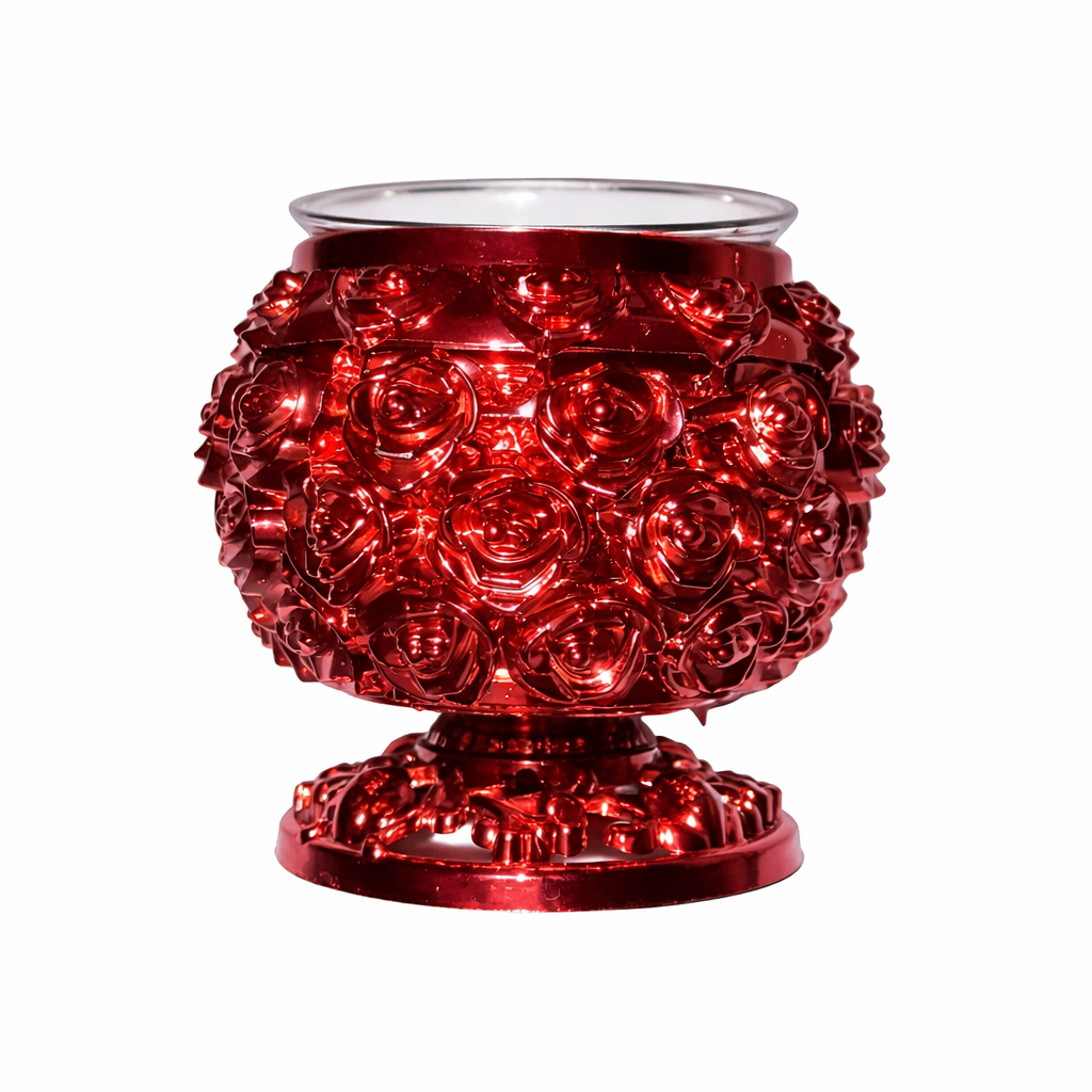 Candelă pentru ulei parfumat rosie