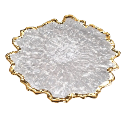 Set 3 farfurii decorative din sticla, 20 cm