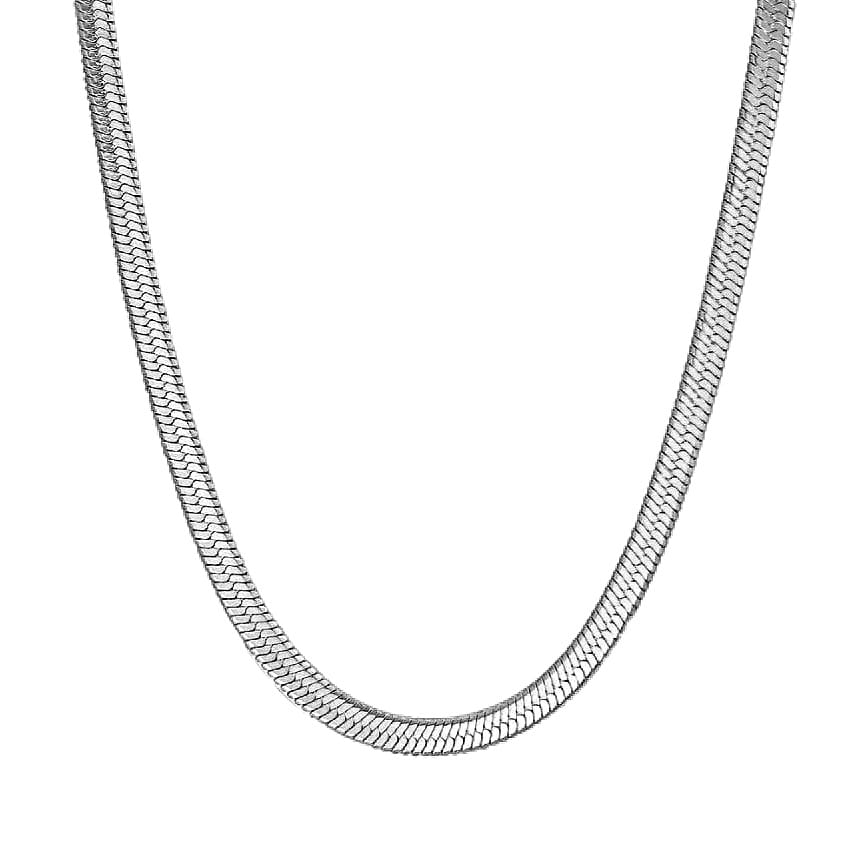 Lant Snake din otel inoxidabil, model tip sarpe, 50+5 cm, latime 4 mm