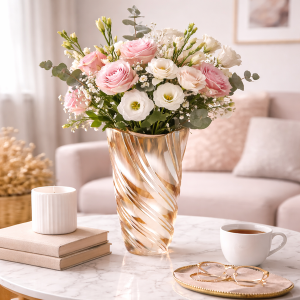 Vaza decorativa din sticla, 24 cm