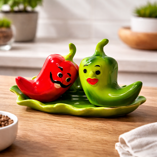 Set Solnite sare si piper din Ceramica