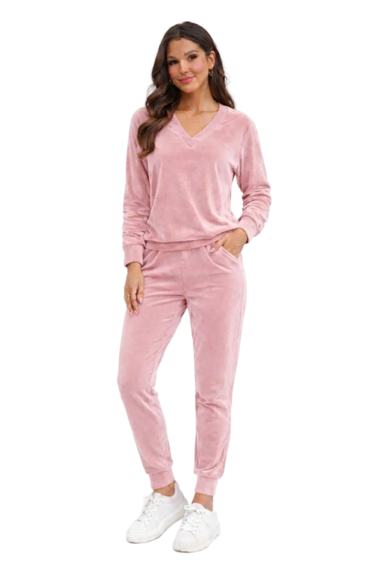 Trening din catifea roz
